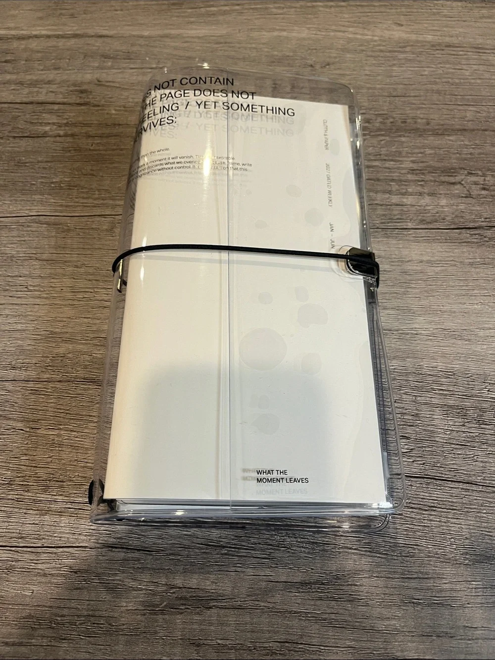 Cloth & Paper Clear PVC planner cover with monthly & weekly inserts